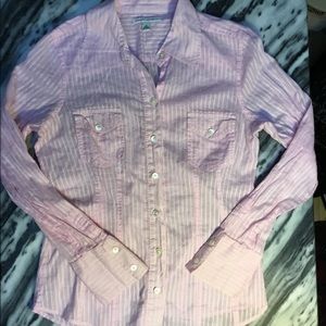 Banana Republic sheer pink button down /M